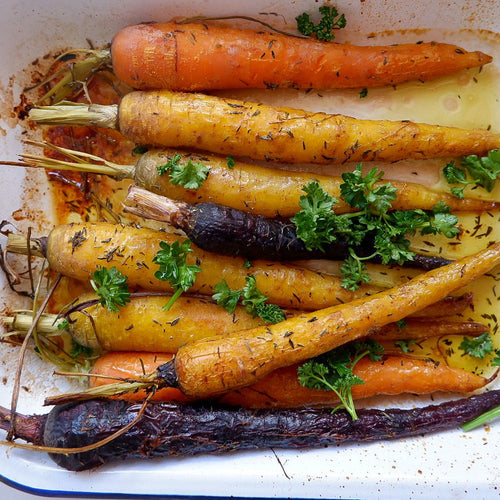 HONEY ROASTED RAINBOW CARROTS - Fawn Interior Designers Hampshire, Surrey, Sussex, London, Cotswolds