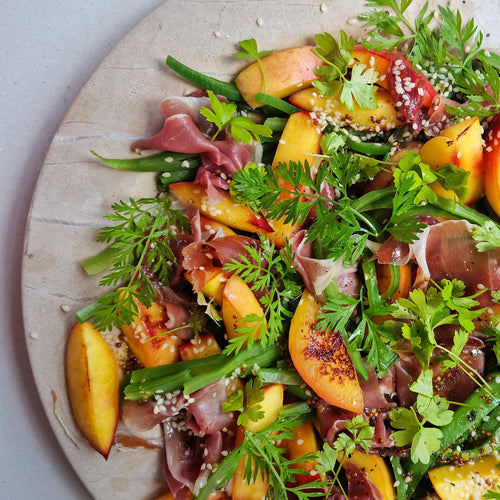 PEACHES & PARMA HAM SALAD - Fawn Interior Designers Hampshire, Surrey, Sussex, London, Cotswolds