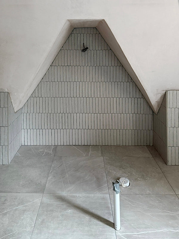 Abingdon - the hidden fireplace alcove was uncovered and beautifully highlighted with tiling
