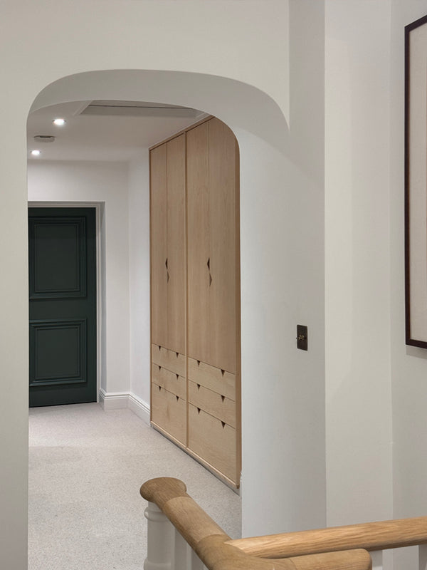 Cotswolds - the landing featuring our ash wardrobes for lots of useful extra storage