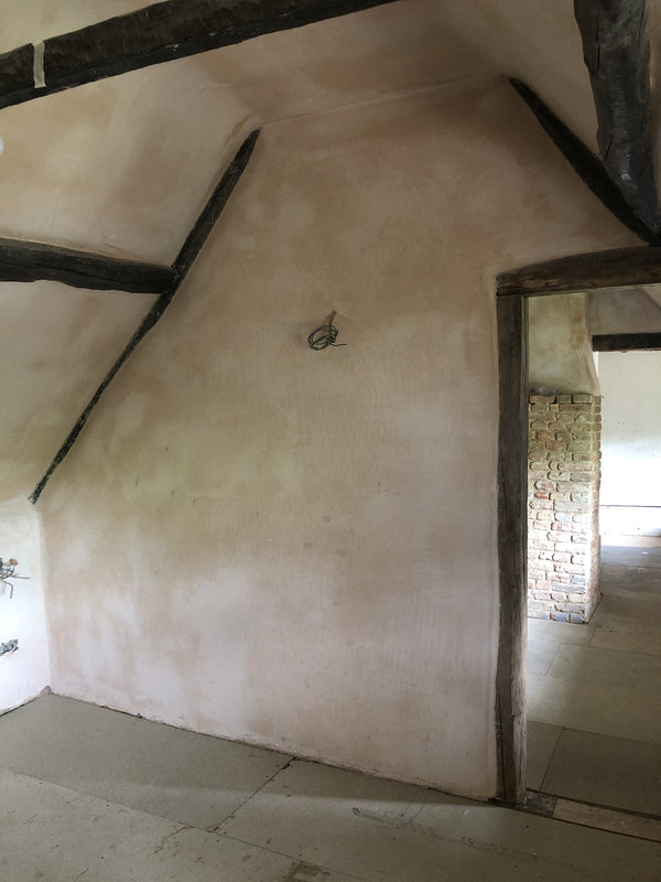Brockenhurst 1 - this is a completely new wall, but designed to look as if it's been there forever. With beautiful plastering with new lath to create the rounded ceiling