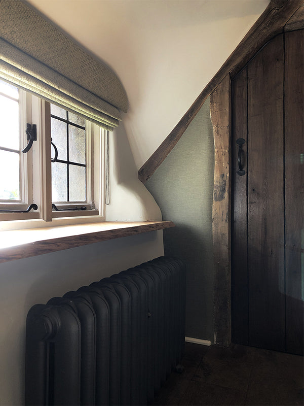 Brockenhurst 1 - it's all coming together in the Green Room. There are no straight walls in this cottage.