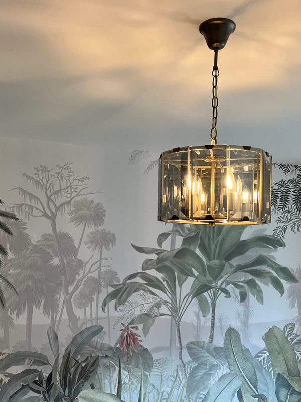 Cambridge - romantic light and jungle mural are up in the master bedroom. They're on the home stretch!