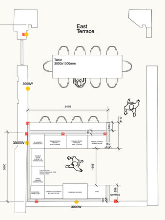 We don't just design interiors - here is a lovely design for an outdoor kitchen