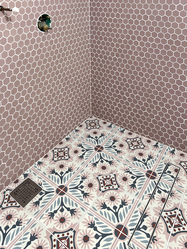 Maidstone - pretty tiles for a teenager's ensuite bathroom