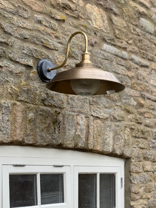 Cotswolds - beautiful swan neck antique brass lights